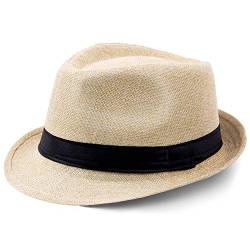 Coucoland Panama Hut Mafia Gangster Herren Fedora Trilby Bogart Hut Herren 1938s Gatsby Kostüm Original von Coucoland