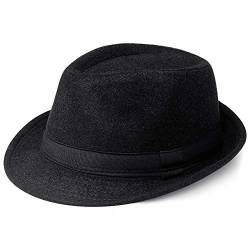 Coucoland Panama Hut Mafia Gangster Herren Fedora Trilby Bogart Hut Herren 1938s Gatsby Kostüm Original von Coucoland