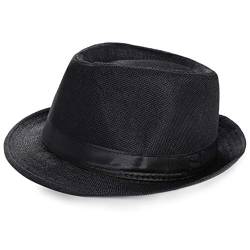 Coucoland Panama Hut Mafia Gangster Herren Fedora Trilby Bogart Hut Herren 1938s Gatsby Kostüm Original von Coucoland