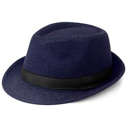 Coucoland Panama Hut Mafia Gangster Herren Fedora Trilby Bogart Hut Herren 1938s Gatsby Kostüm Original von Coucoland