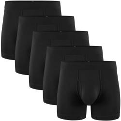 Counting Stars Boxershorts Herren Schwarz Unterhosen Männer Baumwolle Unterwäsche Herren 5er Pack L von Counting Stars