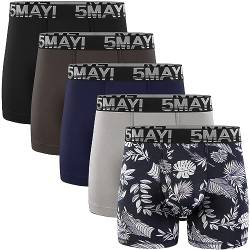 Counting Stars Boxershorts Herren Unterhosen Männer Baumwolle Unterwäsche Herren Boxershorts 5er Pack Mehrfarbig XL von Counting Stars