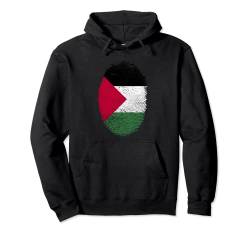 Palästina-Flagge, Fingerabdruck, stolz, Palästinenser, Männer, Frauen, Kinder Pullover Hoodie von Countries National Flags