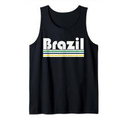 Brazilian Brazil Flag Retro Vintage Country Souvenir Gift Tank Top von Country Flag Men Women - Pride Home Souvenir