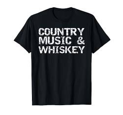 Vintage Country Gift for Men Funny Country Music & Whiskey T-Shirt von Country Music Shirts Y'all Design Studio