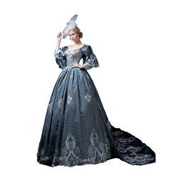 CountryWomen Damen Viktorianische Renaissance Königin Kleid Lange Party Kostüme Rokoko Maskerade Ballkleid, Farbe: 19, Klein von CountryWomen