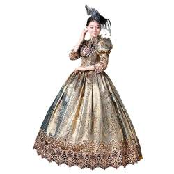 Renaissance Queen Elizabeth I/Tudor Gothic Jacquard Fantasy Kleid Game of Thrones Gewand Halloween Kostüme - - Large von CountryWomen