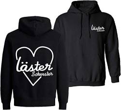 Best Friends Damen Hoodie Sister Pullover für Zwei Mädchen BFF Lästerschwester (Schwarz, L) von Couples Shop