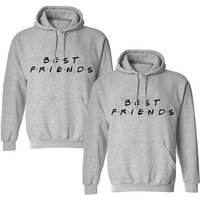 Couples Shop Kapuzenpullover Best Friends Damen Hoodie Pullover für Beste Freunde mit modischem Print von Couples Shop