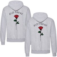 Couples Shop Kapuzenpullover Beste Freunde Damen Hoodie Pullover Best Friends Rose mit modischem Print von Couples Shop