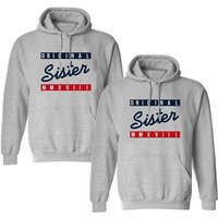 Couples Shop Kapuzenpullover Sister Beste Freunde Damen Hoodie Pullover mit modischem Print von Couples Shop