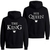 Couples Shop Kapuzenpullover The King & His Queen Hoodie für Paare mit modischem Print von Couples Shop