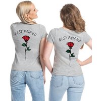 Couples Shop T-Shirt Best Friends Rose Beste Freundin Sister T-Shirt mit modischem Print von Couples Shop