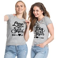Couples Shop T-Shirt Big Sister & Little Sister T-Shirt mit lustigem Spruch Print von Couples Shop