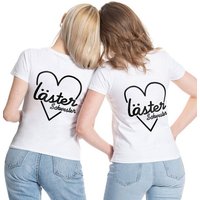 Couples Shop T-Shirt Lästerschwester Beste Freundin Sister T-Shirt mit modischem Brust- und Rückenprint von Couples Shop