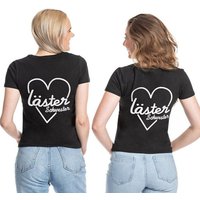 Couples Shop T-Shirt Lästerschwester Beste Freundin Sister T-Shirt mit modischem Brust- und Rückenprint von Couples Shop