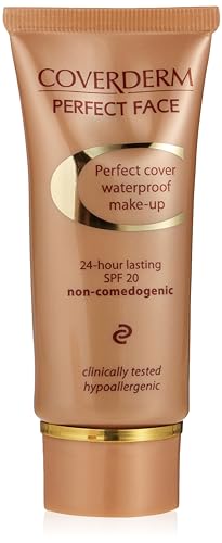 Coverderm Perfect Face Wasserfestes Make-up, LSF 20, 24 Stunden Brenndauer, 30 ml, verschiedene Farbtöne von CoverDerm