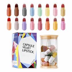 16 stücke Mini Lippenstift Set Lippenstifte 16 Farben Samt Wasserdichte Lippenstifte Damen Lippenstift Set Lippenstift Set Vegan (A, One Size) von Covermason