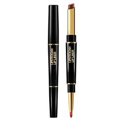 Lasting Pen Lipstick In Liner 2 Velvet 1 Lipstick With Lip Durable Head Lipstick Pencil Long Nude Double Lipstick Parfum Set Damen Geschenk (D, One Size) von Covermason