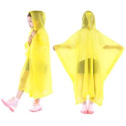 Cozlly Regenponcho für Kinder, Regenmäntel mit Kapuze Wasserdicht, Leichte Regenjacke für Mädchen Jungen, Wiederverwendbar EVA Regencape, Regenponcho Unisex für Schule Camping Wandern Radfahren Reisen von Cozlly