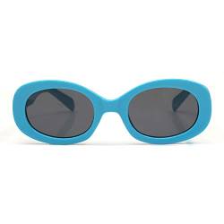 CozofLuv Blauer Rahmen Polarisierte Sonnenbrille Frauen Kostüm Gläser Damen Sonnenbrille (Blau) von CozofLuv