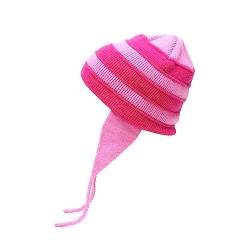 CozofLuv Hot Pink Beanie Hut mit Ohrklappen Rosa Beanie (Kids) von CozofLuv