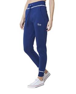 Cozy Panda Jogginghose Damen Blau Größe S - Sweatpant Sporthose Frauen Baumwolle Small 36 Freizeithose Lang - Jogpant High Waist Sweathose mit Taschen von Cozy Panda