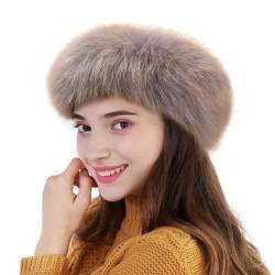 Cozylkx Flauschige Plüsch-Stirnbänder, Winter, Warm, Ohrenwärmer, Ohrenschützer, Russischer Stil, Stirnband, Mütze Für Damen von Cozylkx