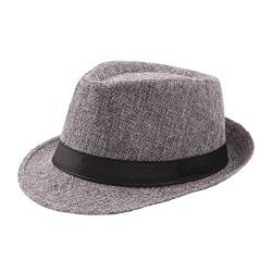 Cozylkx Herren Jazz Cap Elegant Vintage Bowler Hut Panama Fedora Hut Für Erwachsene, Hutumfang 58 cm/22,83" von Cozylkx