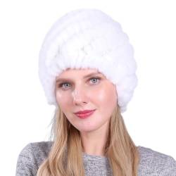 Cozylkx Kunstpelzmütze Für Damen, Russische Kosakenmütze, Winter-Warme Mütze, Pelzige Beanie-Mütze, Flauschige Schneemütze Für Den Winter von Cozylkx