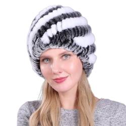 Cozylkx Kunstpelzmütze Für Damen, Russische Kosakenmütze, Winter-Warme Mütze, Pelzige Beanie-Mütze, Flauschige Schneemütze Für Den Winter von Cozylkx