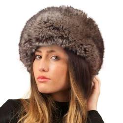 Cozylkx Stirnband Aus Kunstfuchsfell Für Damen Und Mädchen, Flauschiges Winter-Haarband, Pelziger Ohrenwärmer, 13 Cm Breit von Cozylkx