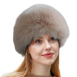 Cozylkx Stirnband Aus Kunstfuchsfell Für Damen Und Mädchen, Flauschiges Winter-Haarband, Pelziger Ohrenwärmer, 13 Cm Breit von Cozylkx