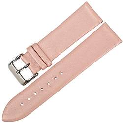 Uhren Zubehör Thin Uhrenarmbänder 16 18 19 20 22mm Uhrenarmband Leder-Uhrenarmband Rosa, 14mm von Cplly