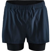 Craft Laufhose Essence ADV 2-in-1 Stretch Shorts mit versteckter Tasche am Bund von Craft