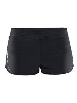 Craft W Essential 2" Shorts Grau - Schnelltrocknende leichte Damen Lauf-Shorts, Größe XL - Farbe Black - Grey von Craft