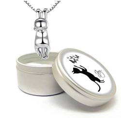 Katze kette damen mädchen silber 925 katzen halskette katzenliebhaber geschenke frauen von CraftDe