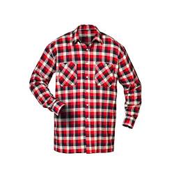 Flanell-Hemd DELAWARE (1732) rot/blau/weiß kariert - Gr. XXXL (47/48) von Craftland