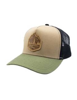 Crafton Big Mountain Mesh Trucker Cap - Baseball Cap - Unisex - atmungsaktiv - individuell verstellbar - für Damen und Herren Farbe: Olive/Burgundy/Black von Crafton