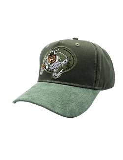 Crafton Fisching Bear Mesh Trucker Cap - Baseball Cap - Unisex - atmungsaktiv - individuell verstellbar - für Damen und Herren Farbe: Fishing Bear - Olive von Crafton