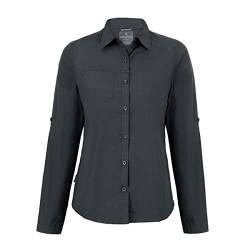 Craghoppers Damen Expert Kiwi Langarm-Shirt Hemd mit Button-Down-Kragen, Carbon Grey, 34 von Craghoppers