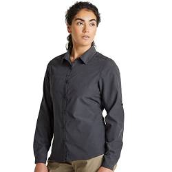 Craghoppers Damen Expert Kiwi Langarm-Shirt Hemd mit Button-Down-Kragen, Carbon Grey, 42 von Craghoppers