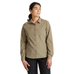 Craghoppers Damen Expert Kiwi Langarm-Shirt Hemd mit Button-Down-Kragen, Pebble, 34 von Craghoppers