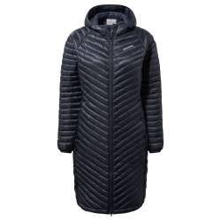 Craghoppers ExpoLite Isolierte Lange Kapuzenjacke für Damen Blue Navy von Craghoppers