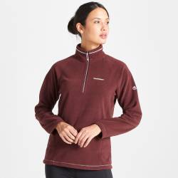 Craghoppers Miska VI Fleece mit halbem Reißverschluss für Damen Deep Garnet von Craghoppers