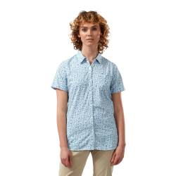 Craghoppers NosiLife Tayma Kurzärmelige Bluse Mediterranean Blue Print von Craghoppers