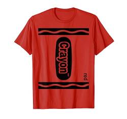 Rot Zeichenstift Kasten Red Crayon Box Halloween T-Shirt von Crayon Box Halloween Pencils Matching Costumes