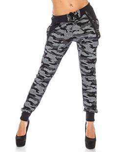 Crazy Age Camouflage Jogginghose Boyfriendhose Bagyyhose mit Hosentäger CA 1119 Cam (XL, Street Black) von Crazy Age