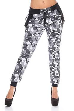 Crazy Age Camouflage Jogginghose Boyfriendhose Bagyyhose mit Hosentäger CA 1119 Cam (XS, Metro N.) von Crazy Age