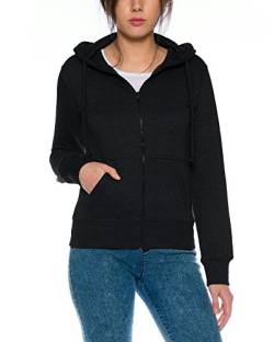 Crazy Age Cooler Zip Hoodie Kapuzenjacke Sweatjacke aus hochwertigen Baumwollmischung (Schwarz, M=36) von Crazy Age